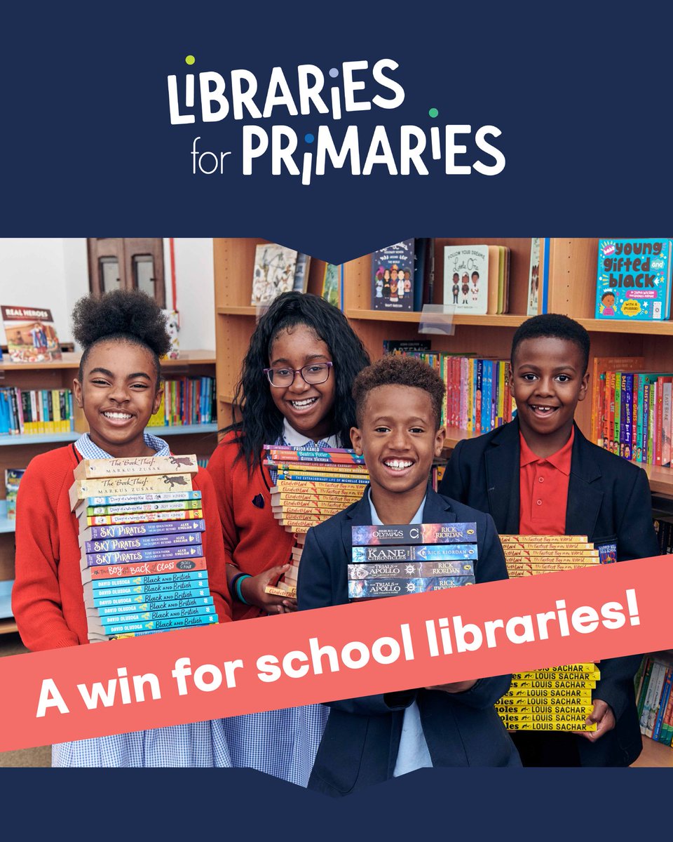 RobBiddulph's tweet image. Today is a good day.
I am so proud to be a part of the #LibrariesForPrimaries campaign to ensure that every primary school in the UK has a dedicated library space by 2029. I have seen first-hand what a profound difference having regular access to books can make to the lives of…