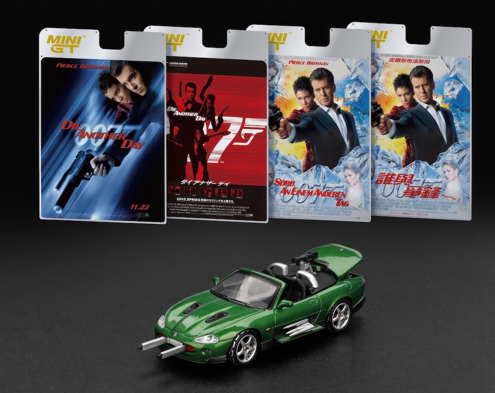 Bondesque007's tweet photo. 🇳🇱 @MINIGT64  is gestart met de voorverkoop van twee nieuwe 1:64-modellen in hun James Bond-serie: de iconische Aston Martin DB5 uit Skyfall en de Jaguar XKR uit Die Another Day. https://t.co/Jd1498o3ce