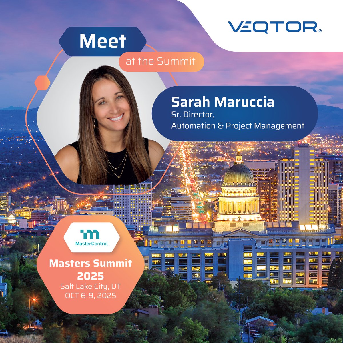 InfoVeqtor's tweet photo. Heading to @MCMasterControl's Masters Summit 2025, October 6–9 in Salt Lake City?

Don’t miss the chance to meet Sarah Maruccia, VEQTOR’s Sr. Director, Automation & Project Management.

Sarah will be on-site to connect, share insights, and discuss how VEQTOR helps life sciences organizations accelerate development with automation strategy, system implementation, and compliance-focused solutions.

From digital validation and automated data management to 21 CFR Part 11/Annex 11 compliance support, VEQTOR ensures that automation not only streamlines operations but also aligns with regulatory expectations—bridging the gap from clinical development to commercial manufacturing.

📍DM or comment to schedule a time with Sarah and learn how VEQTOR can guide your automation journey.

#MastersSummit2025 #Automation #Compliance #ProjectManagement #SmartSolutions #LifeSciences #VEQTOR