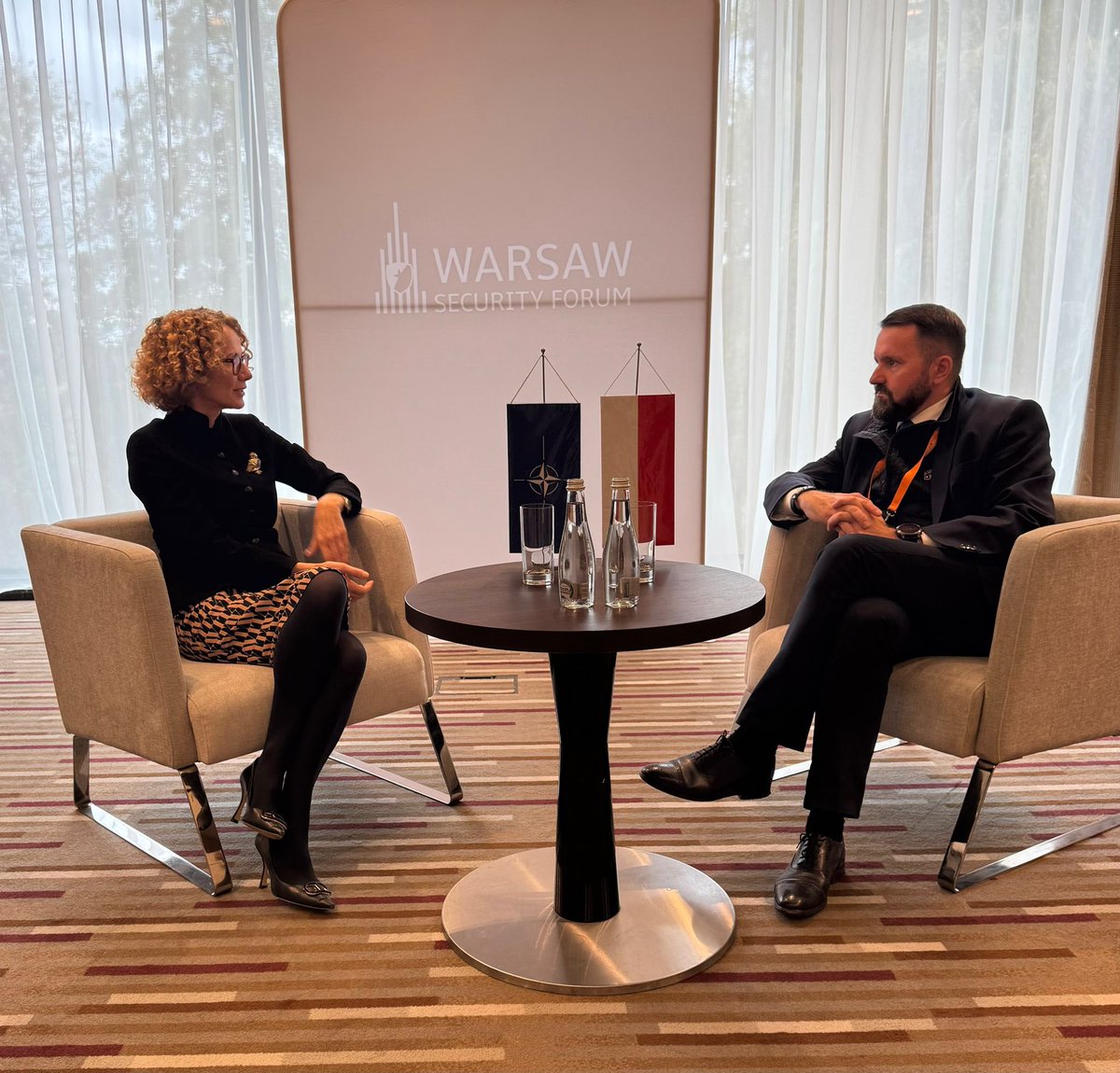 Radmila Shekerinska (@depsecgennato) on Twitter photo In the margins of #WSF2025, also met with Deputy Foreign Minister <a href="/RKupiecki/">Robert Kupiecki</a> of #Poland 🇵🇱, we spoke about our response to Russian airspace violations, Eastern Sentry and boosting #NATO’s deterrence and defence on the eastern flank even further. In the margins of #WSF2025, also met with Deputy Foreign Minister <a href="/RKupiecki/">Robert Kupiecki</a> of #Poland 🇵🇱, we spoke about our response to Russian airspace violations, Eastern Sentry and boosting #NATO’s deterrence and defence on the eastern flank even further.