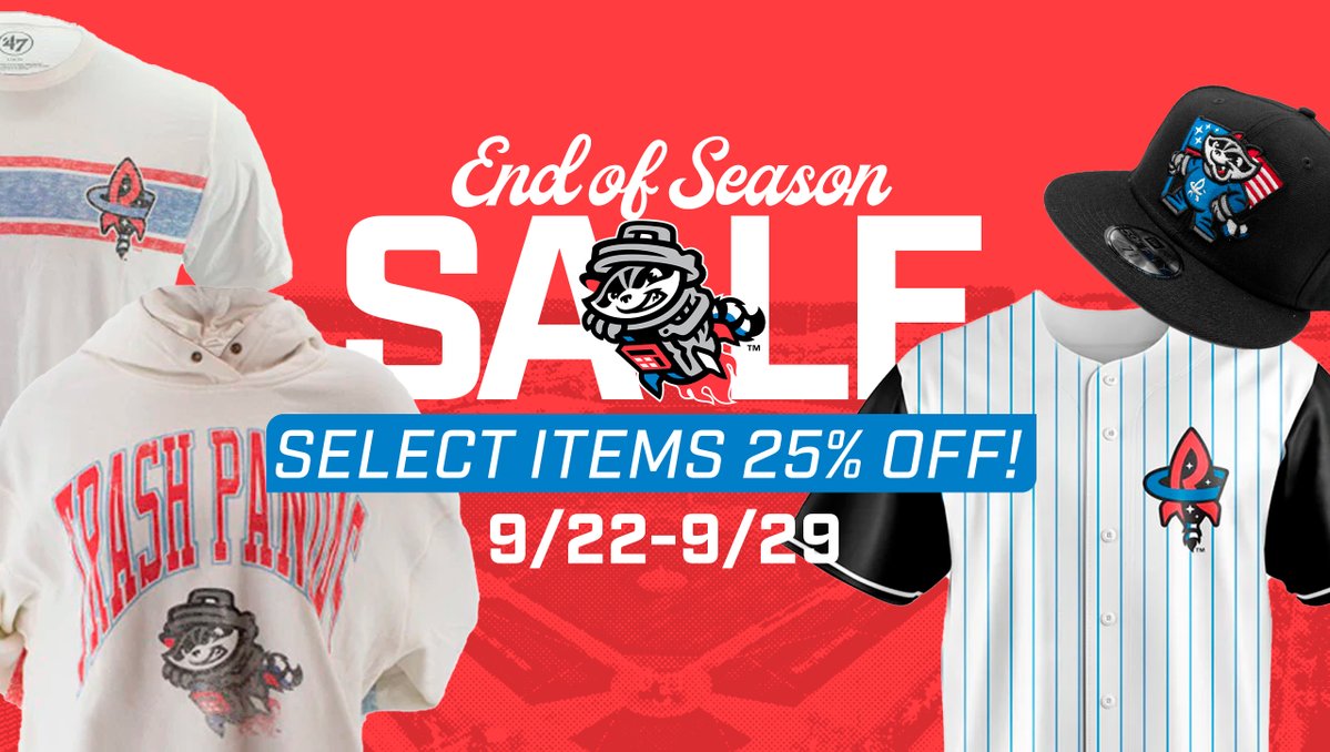 trashpandas's tweet image. 🚨 FINAL DAY!

Don’t miss your last chance to shop our End-of-Season Sale! 

Swing by the Junkyard at Toyota Field, our Hughes Road location, or shop online at shoptrashpandas.com.