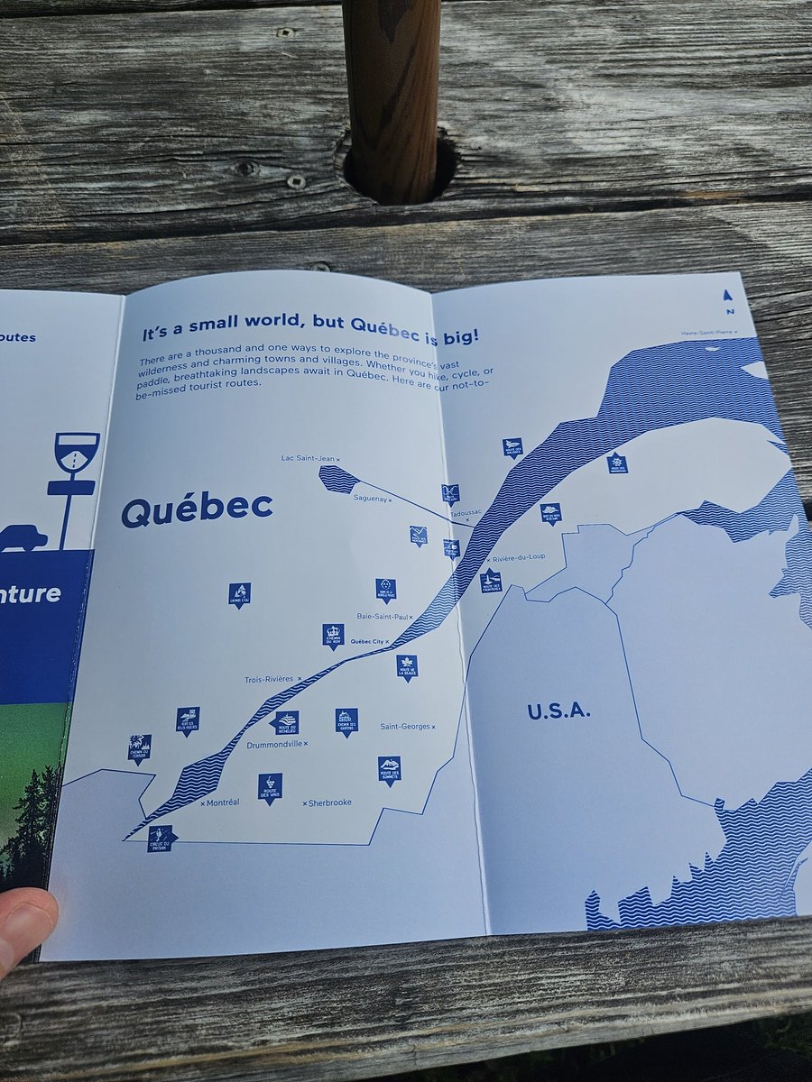 Bonjour Québec, sauf à l'Abitibi-Témiscamingue et le Nord-du-Québec.

Ce serait plaisant de rappeler aux gens de Tourisme Québec que le Québec est plus que le fleuve Saint-Laurent! #polqc #assnat