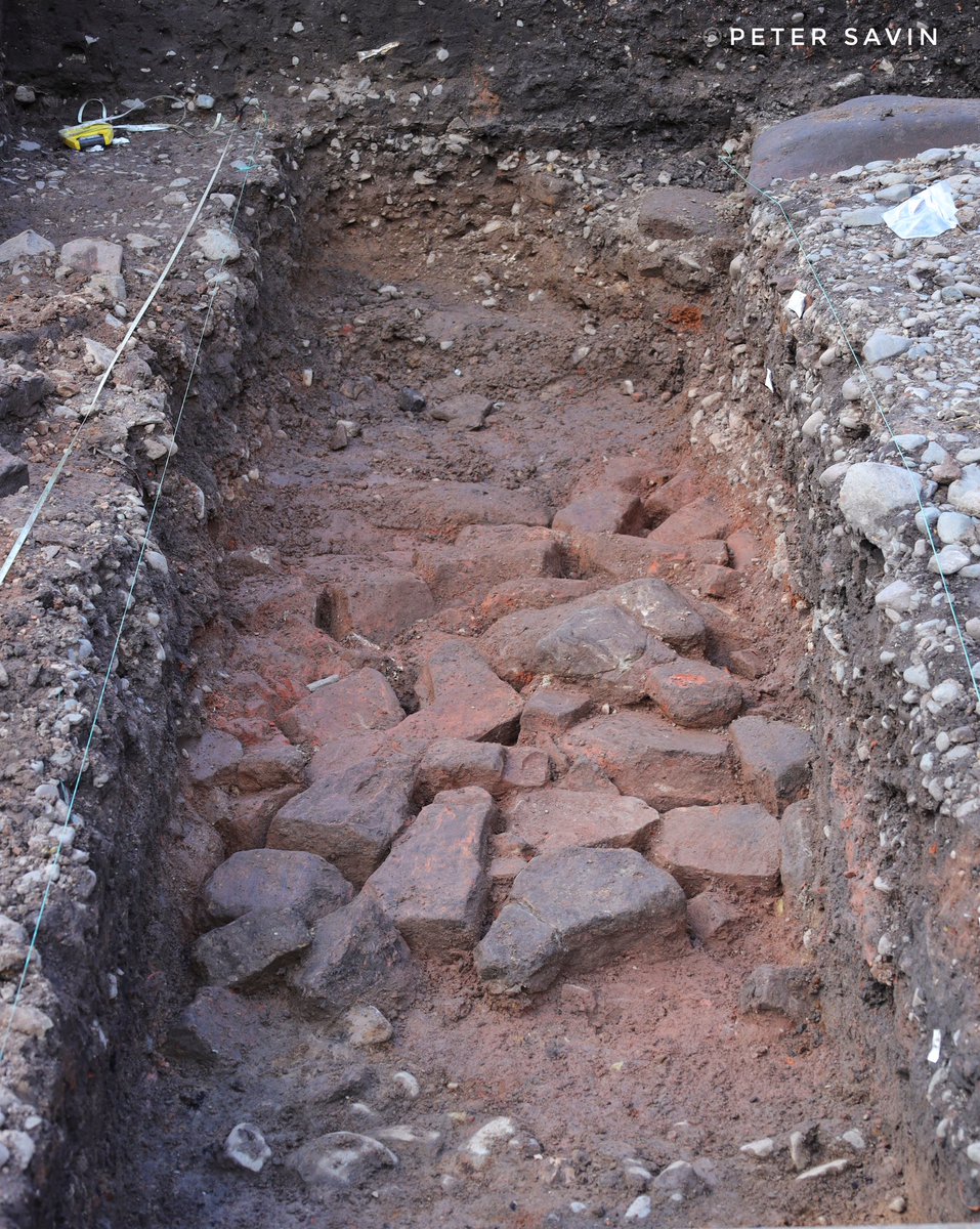 The foundations of the Roman road uncovered during the #Carlisle excavations were examined in 2021. The road dated to the early 2nd Century continued to be used until the Norman period. #archaeology