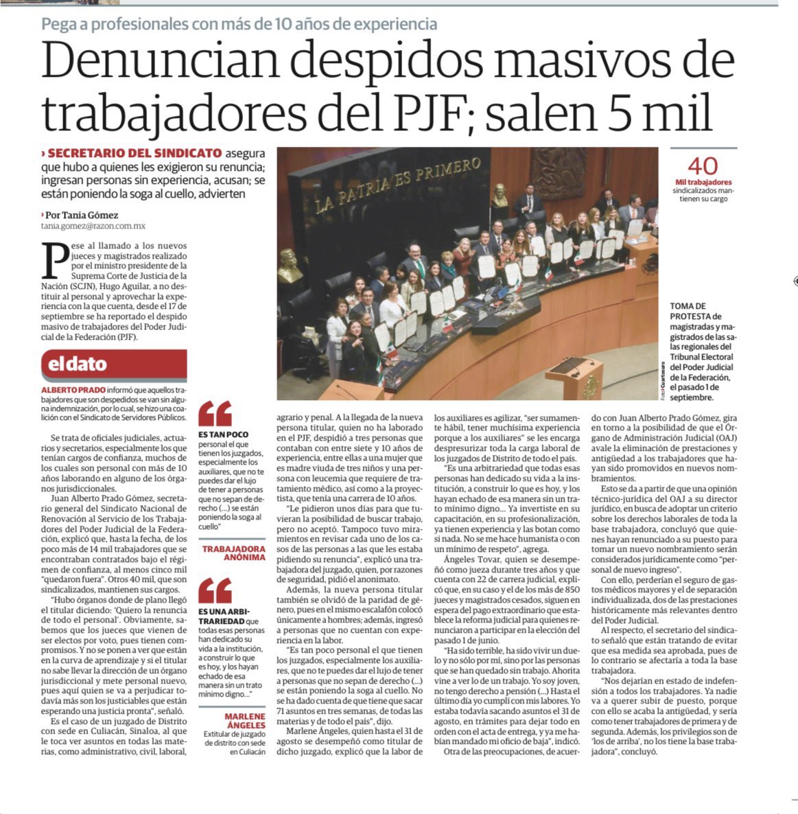 5 mil despidos en una semana.

¿Siguen creyendo que la reforma no nos afectaría?

Ahora hay que defender la movilidad laboral porque con o sin transitorio harán lo que quieran.
