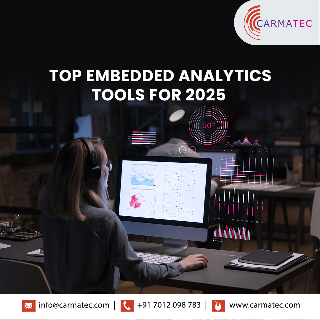 carmatec's tweet image. 📊 Embedded analytics in 2025 empowers smarter decisions with AI dashboards, scalability & DPDP compliance. Top tools: ThoughtSpot, Looker, Power BI & more. Integrate with Carmatec 👉 zurl.co/7EZOg
#EmbeddedAnalytics #Carmatec #AI