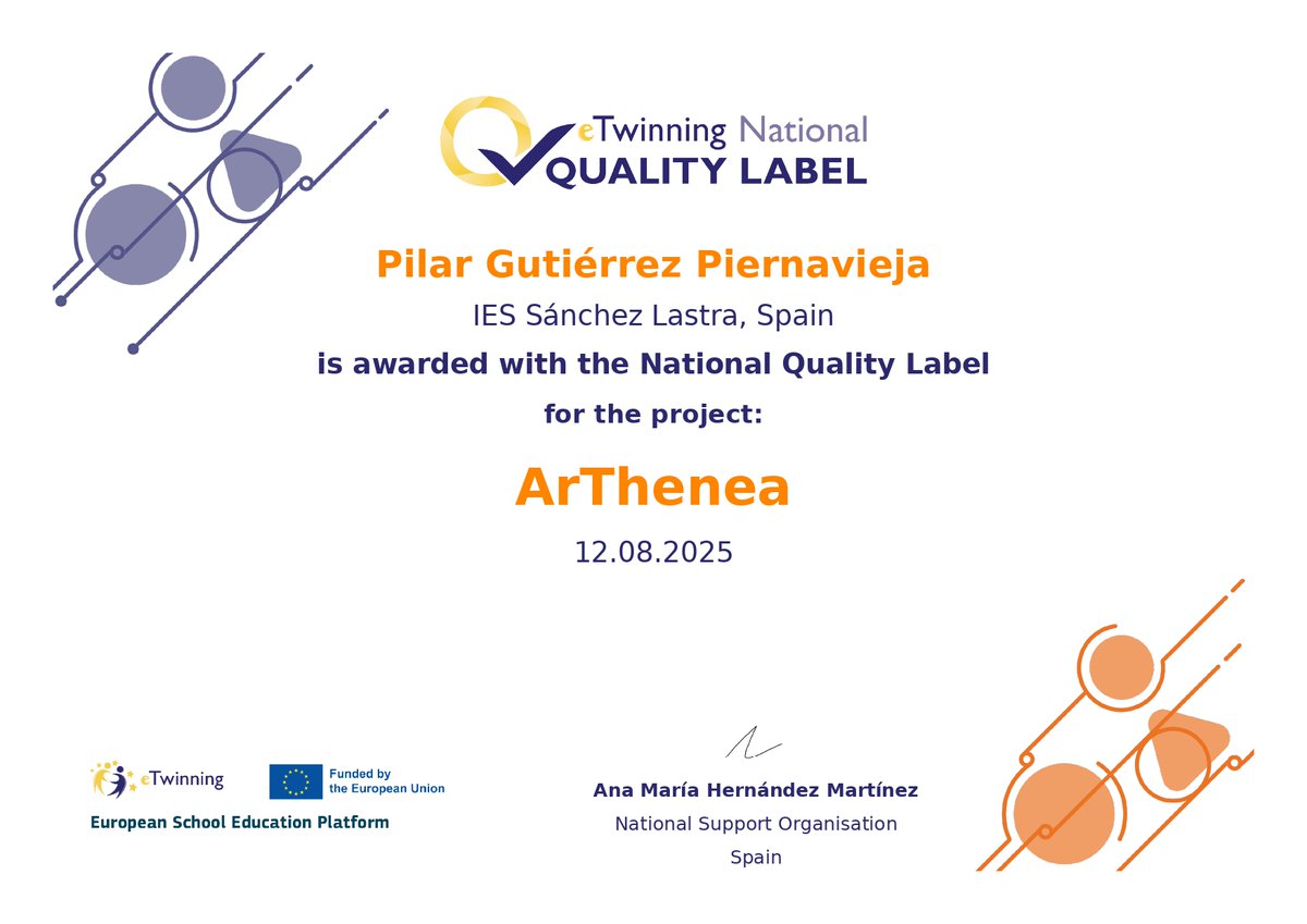 ArThenea, proyecto eTwinning realizado este curso en colaboración con los institutos de IES Urbi, el Gymnázium Luďka Pika y el Lycée Jean Hinglo. Gracias por compartir este proyecto con nosotros.