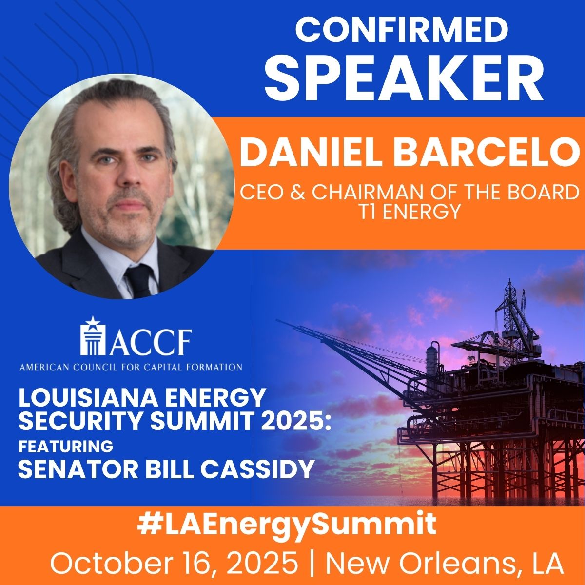 Headed to New Orleans next week to talk about Energy Security and the role Louisiana plays in America's energy resurgence. From supporting offshore oil &amp; gas in the south to the Haynesville Shale in the north to the rising role of solar throughout, the Bayou State has always been