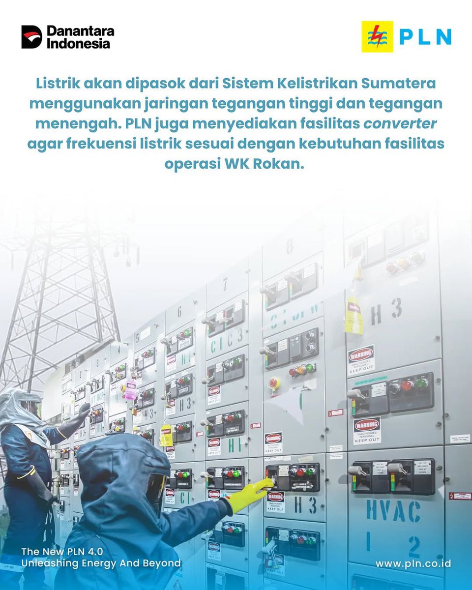 rizki__yansyah's tweet photo. PLN Tambah Pasokan Listrik di Blok Rokan untuk Tingkatkan Lifting Minyak Nasional

PLN siap menambah pasokan listrik sebesar 100 MVA untuk mendukung operasi Wilayah Kerja Rokan, salah satu tulang punggung produksi minyak nasional.

#PLNUntukSemua #PLNUntukIndonesia https://t.co/kPVva1QKQi