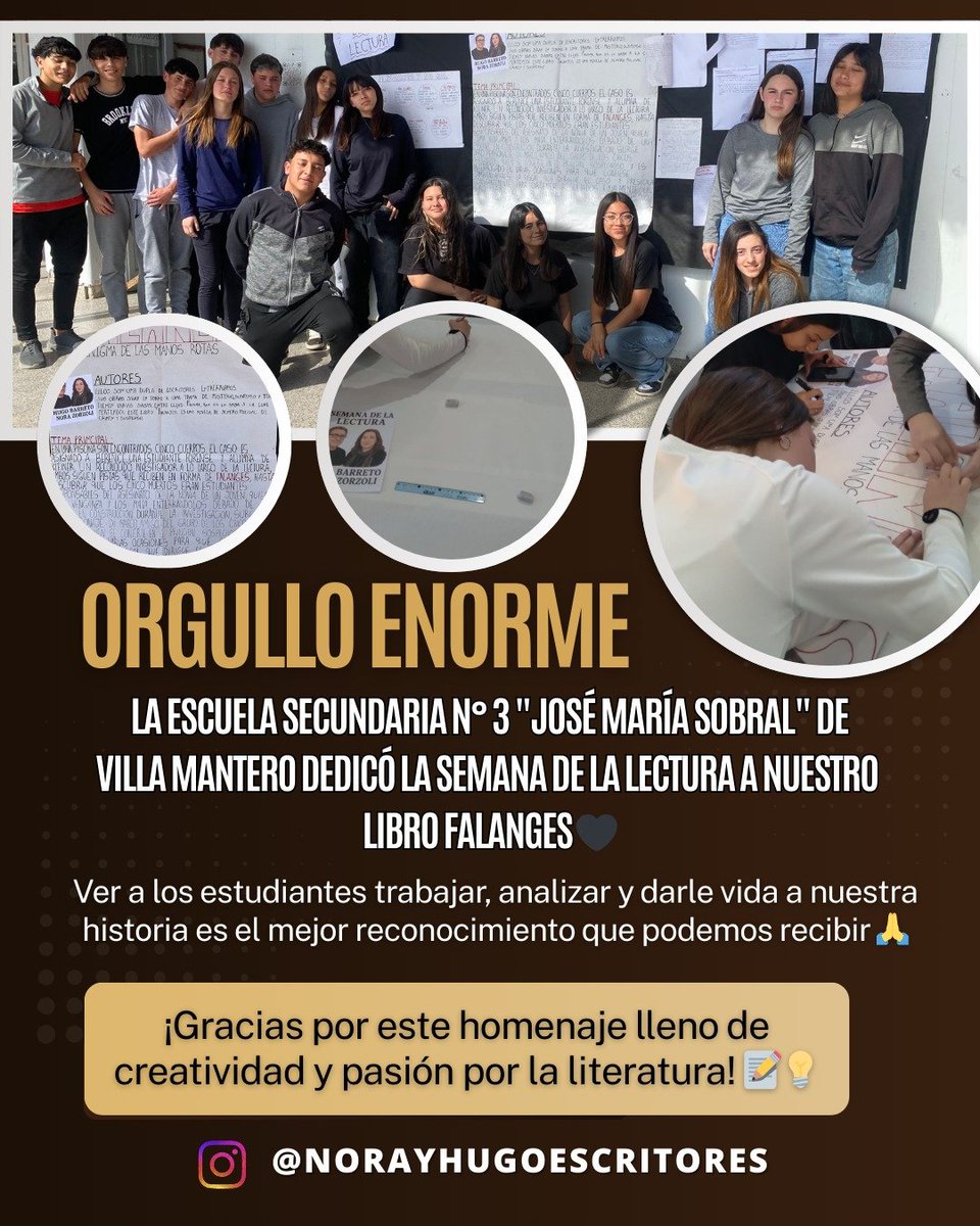 👩‍🏫👨‍🏫 Qué emoción ver cómo la Semana de la #Lectura en la Escuela Secundaria N° 3 “José María Sobral” de Villa Mantero 📖 estuvo dedicada a Falanges ✍️💀
Un grupo de estudiantes investigó, diseñó y compartió esta historia de #misterio y #suspenso 🕵️‍♂️🔎 #LCDLFMX3 
#BuenLunes #ttxb