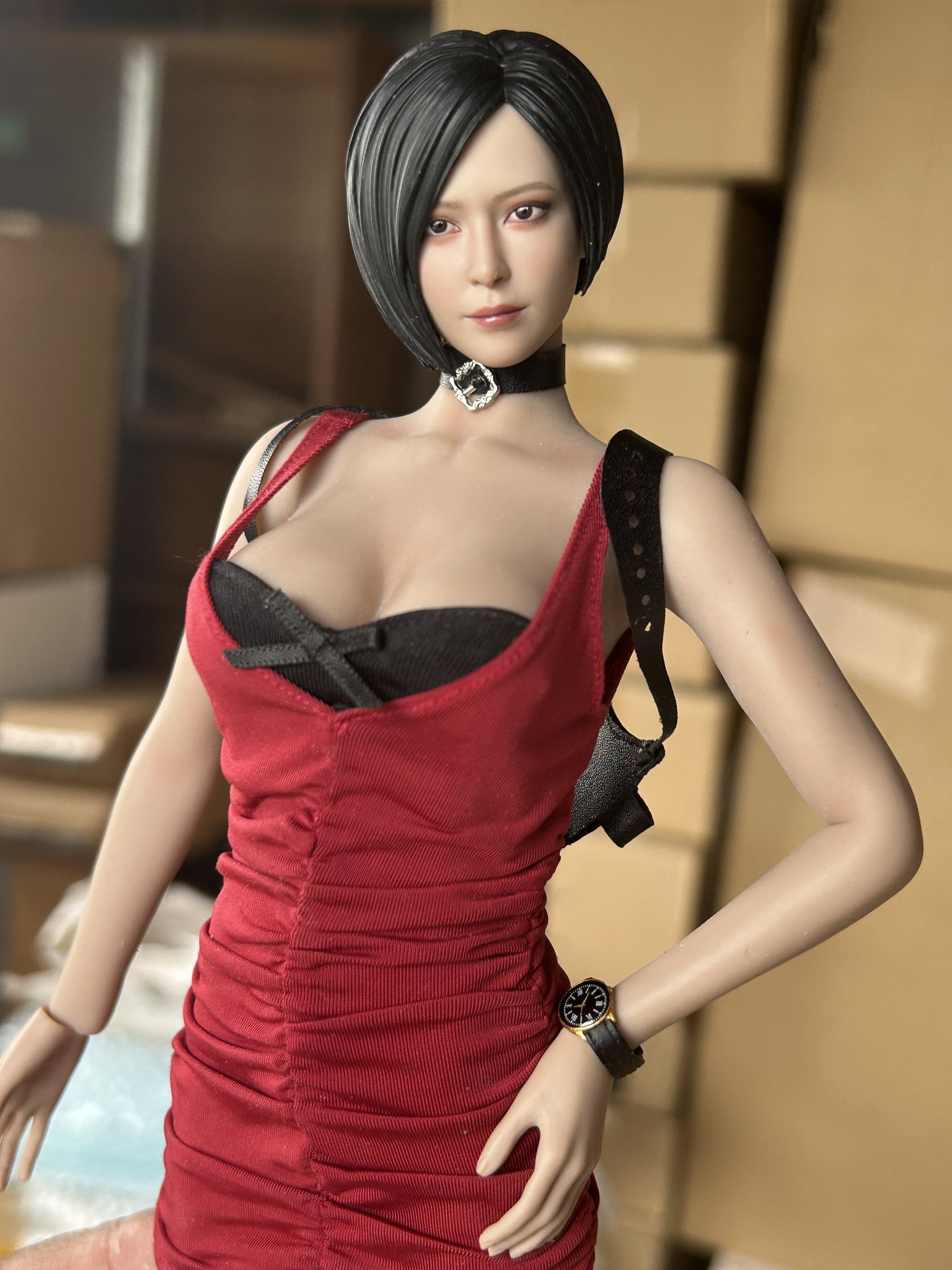 FIRE 1/6 A034 Ada King ヘッド & コスチューム セット FIRE A034 1/6 Scale Ada Wong Head Sculpt and Costume set