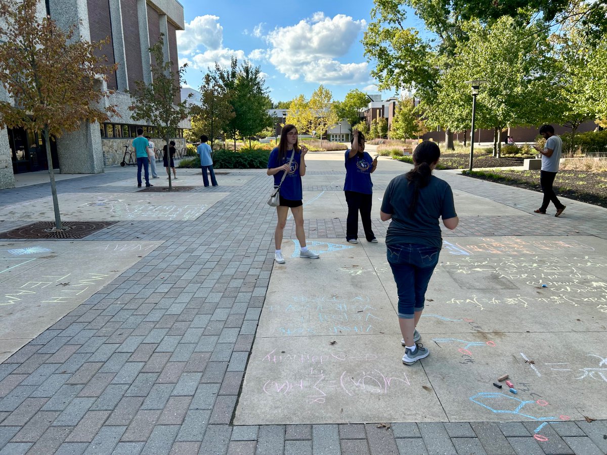 RowanMath's tweet image. Last Friday’s Proofs on Pavements event was a massive success! Lots of creative proofs from the wonderful turnout we had. Thank you to all who attended and to Math Team, AWM, WISE, and Physics &amp;amp; Astronomy Club for hosting!🦉

#RowanMathTeam
#RowanAWM
#RowanCSM