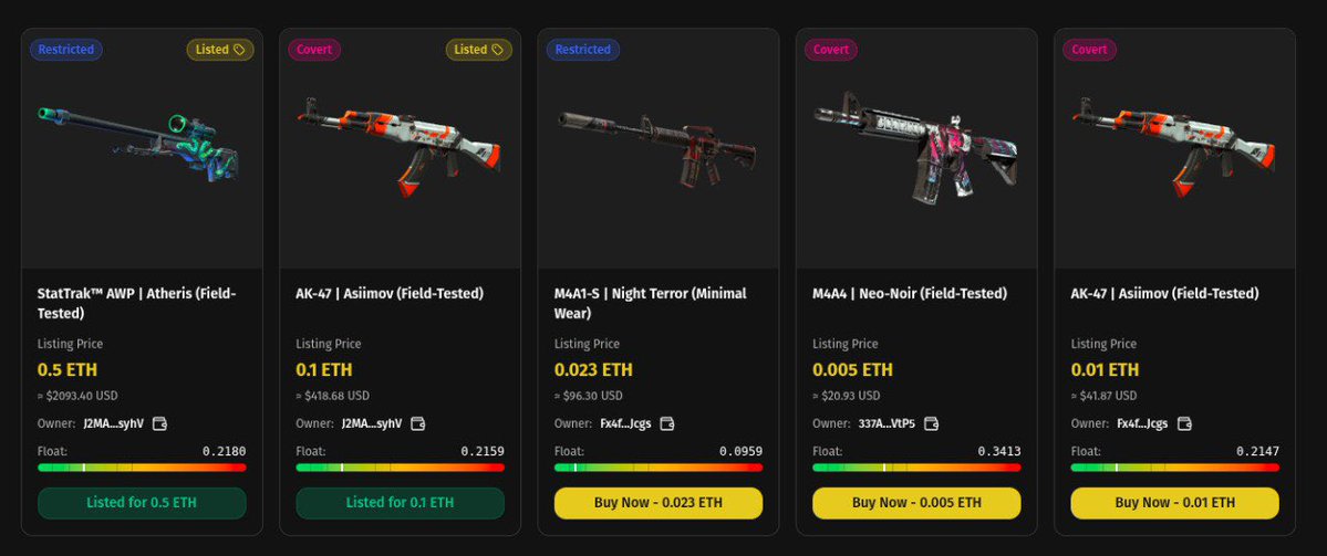 skindotxyz's tweet image. trade your cs2 skins easily onchain with full transparency&amp;amp;ownership.

sooner than you think, skin.xyz