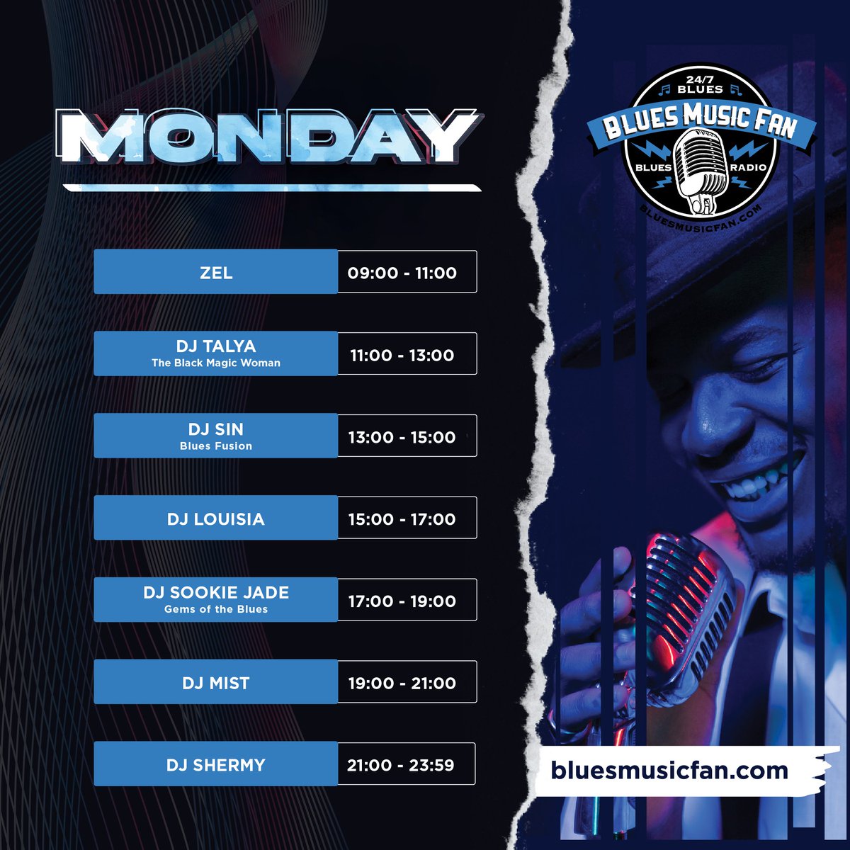🚀 Kick the week off right — with world-class blues blasting from BMFR. From vintage grooves to brand-new releases, today’s lineup has it all! bit.ly/4mqGg5R