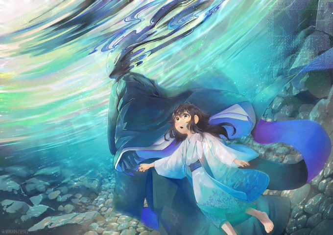 #一次創作祭り秋の陣2025 でっかい人外と人間の2人組