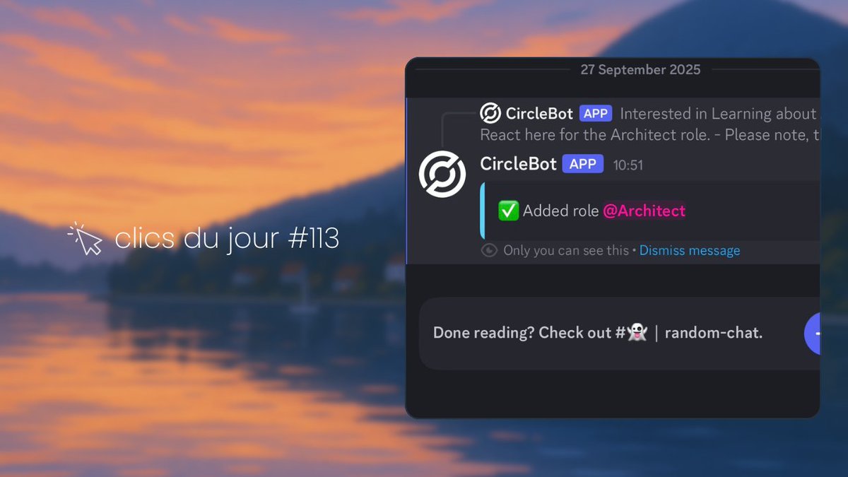 Clics du jour #113

❶ Quelques airdrops à claim/check

▫︎ Orbiter : orbiter.finance/quest/50
▫︎ Goated : genesis.goated.com
▫︎ Huma Finance (partie 2) : claim.huma.finance
▫︎ Mira : foundation.mira.network/checker
▫︎ Hana : hanafuda.hana.network/tge

❷ 3 nouvelles