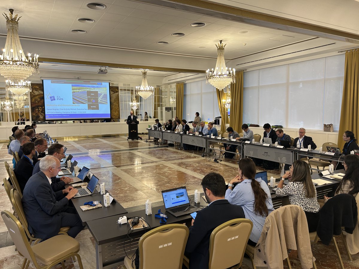 CENER_Energia's tweet image. ❗ We are very pleased to have helped organize the Executive Committee #Exco @IEA PVPS meeting in #Pamplona this week. #CENER is participating in the Exco, representing #Spain.// #CENER participa en el Exco representando a #España
✅ The sessions began early today in Pamplona,