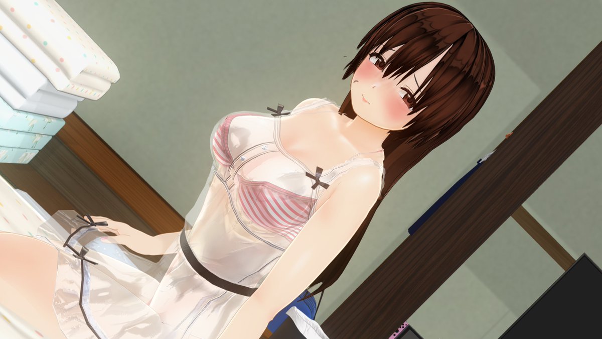 test_4649774's tweet photo. ミルデスリクト @Mildes_Licht さんの
「リボンワンピースのおすそ分けNPR品」をお借りしました！
ありがとうございます♪

思った以上にスケベな画が撮れそう💞

#COM3D2 https://t.co/EIfjxopJAB