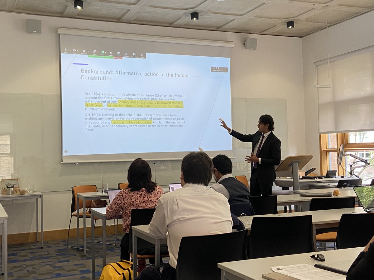 <a href="/bhatia_ud/">Udit Bhatia</a> <a href="/ElenaZiliotti/">Elena Ziliotti</a> <a href="/loubnaelamine/">Loubna El Amine لبنى الأمين</a> <a href="/RichardAlbert/">Richard Albert</a> N/6. Day 2 of our conference had a series of thought-provoking  papers on  on communal quotas, caste, gender, and democratic decline by <a href="/shireenazam/">Shireen Azam</a>, Dr Alexander Hudson, @Surbhi_karwa, Mathew Idiculla and <a href="/wankhedeasang/">Asang Wankhede</a>