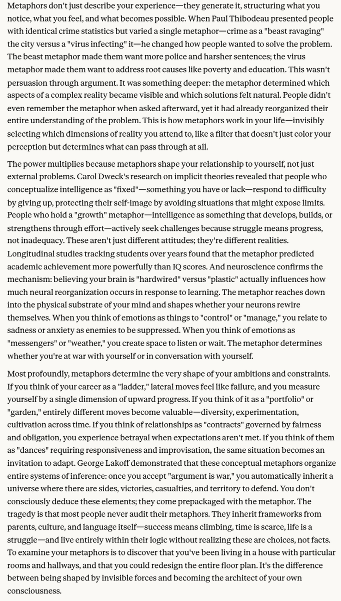 Your life is shaped by the metaphors you tell yourself