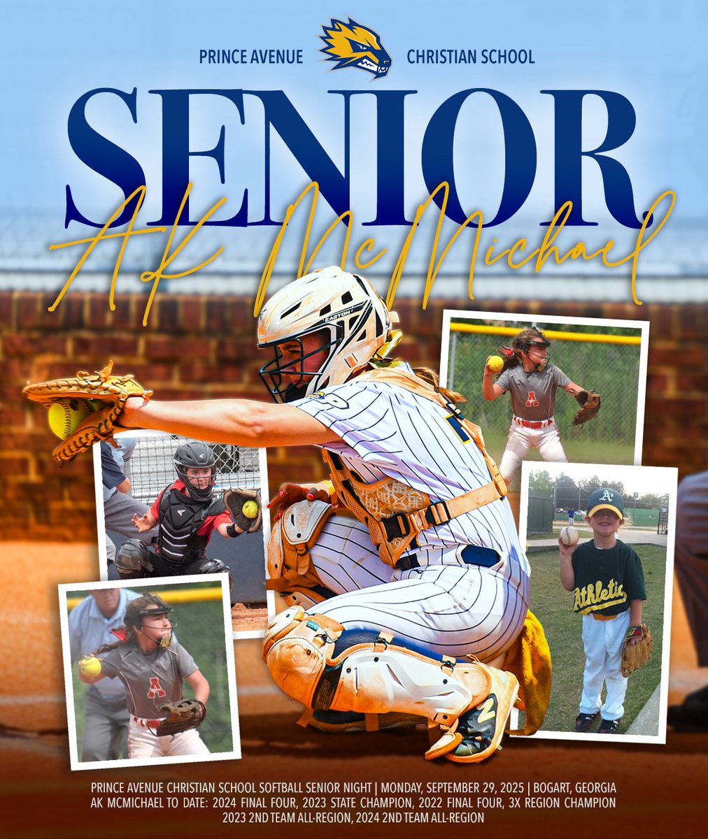 Senior Highlight
AK McMichael

To Date:
🥎3X Region Champion
🥎2022 Final Four
🥎2023 2nd Team All-Region
🥎2023 State Champion
🥎2024 2nd Team All-Region
🥎2024 Final Four

Thank you for your impact on Prince softball, AK!!!