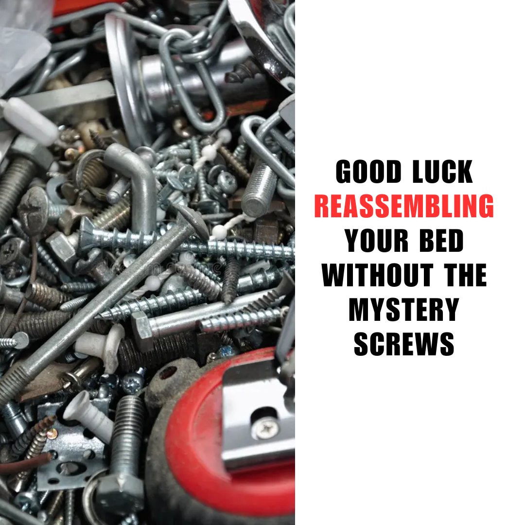 RuffnReadymovin's tweet image. You’ll probably find them when you’ve already bought another bed 😆

#movingday #bed #reassembling #mystery #tips #memes #movers #WildomarMovers