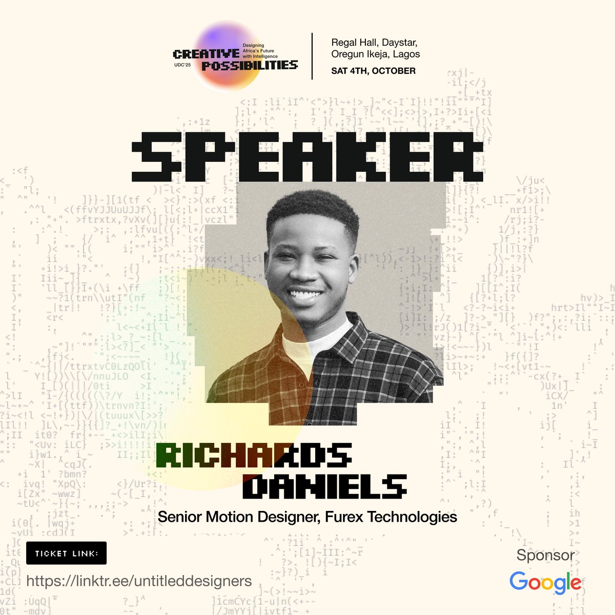 untitledsgnrs's tweet image. We are excited to announce Richards Daniel @Graphicsdaniel1 as a speaker for #UDC25 🥳
Richards Daniel is a Senior Motion Designer with over three years of experience creating compelling visuals across Web3, AI, SaaS, and other digital-first industries.
He specializes in…