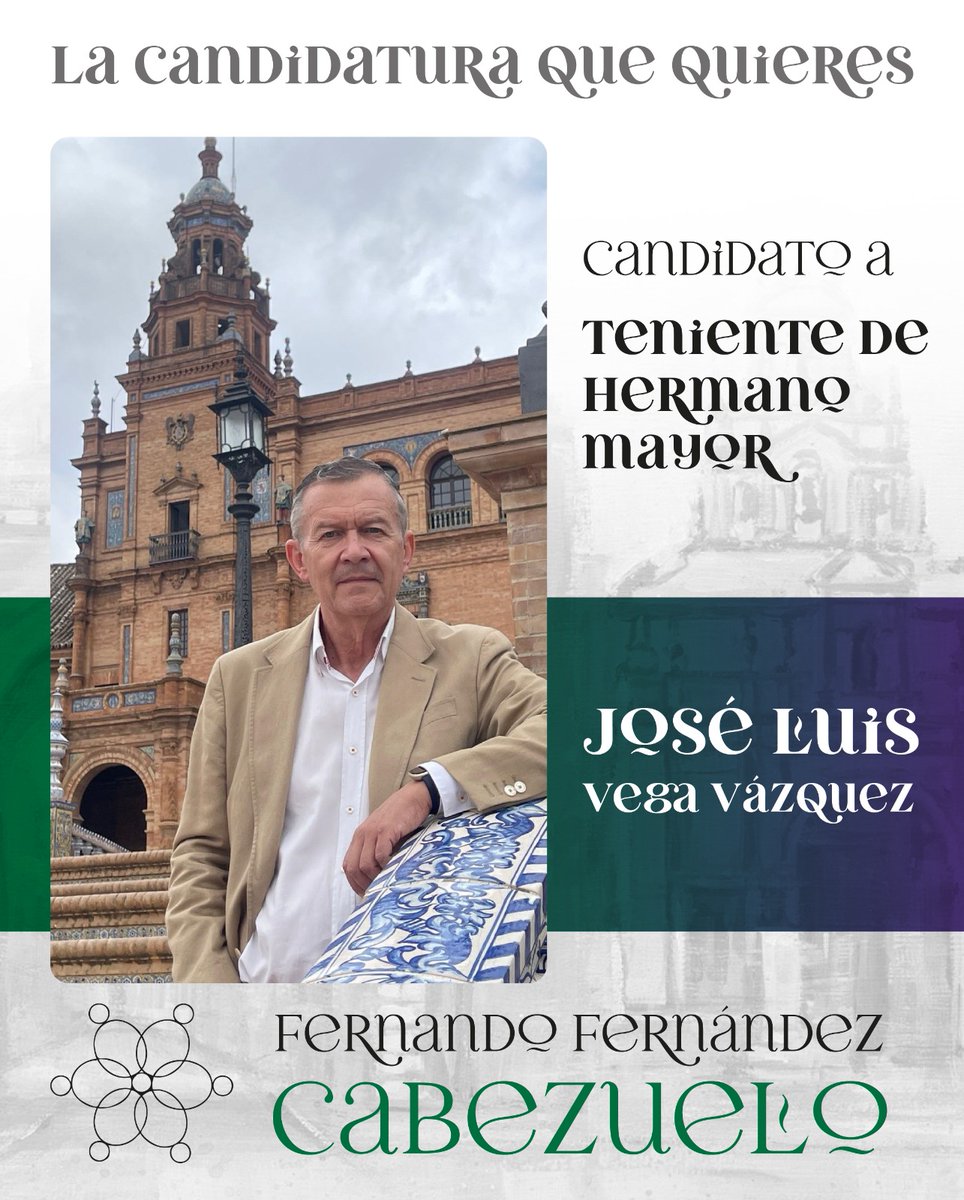 #LaCandidaturaqueQuieres 👥

Con enorme alegría queremos anunciar que José Luis Vega Vázquez acompañará a Fernando Fernández Cabezuelo como candidato a Teniente de Hermano Mayor en el Cabildo de Elecciones del próximo 30 de noviembre.

💚✨ Macareno desde finales de los años