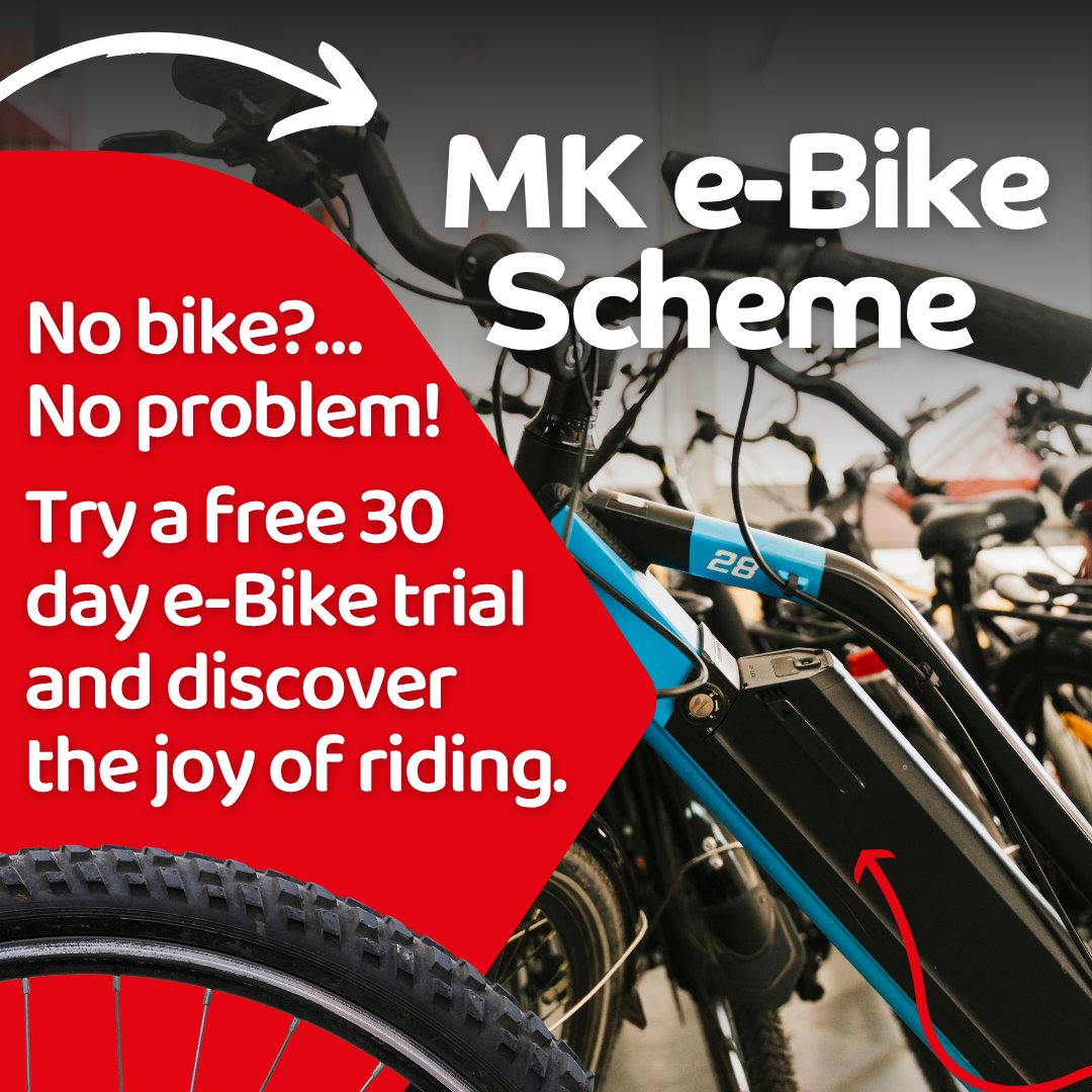 ⚡ Try an e-Bike free in MK!

📍 Midsummer Place (behind old GAP)
🗓 Thu 9 Oct | ⏰ 9am–12pm

✅ Test ride
✅ Sign up &amp; borrow for a month free
✅ <a href="/ThamesVP/">Thames Valley Police</a> Bike reg + Dr. Bike checks

Next pop-up: Thu 6 Nov
📧 silverstone.info@fullycharged.com
#eBikeExperience #GetAroundMK