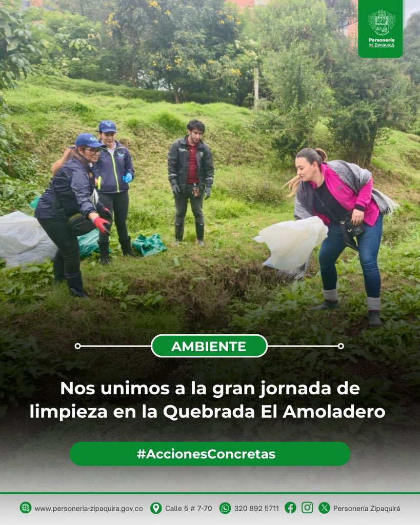 Nos unimos a la gran jornada de limpieza en la quebrada El Amoladero 

🌱💧 Nuestro equipo de trabajo, participó recientemente en la gran jornada de limpieza de la quebrada El Amoladero, con el apoyo de diversas organizaciones y entidades institucionales. 

#FaisulyBlancoGonzález