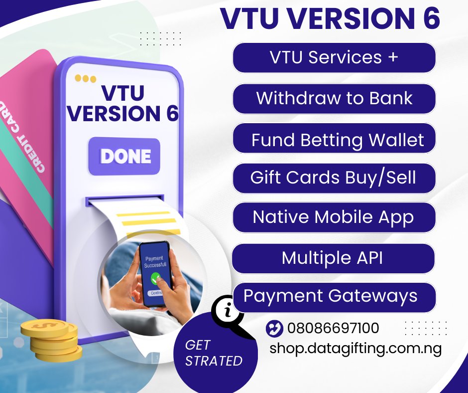 philmorehost's tweet photo. VTU Website Creator

No. 1 VTU Website Creator in Nigeria.

N1,000/m only.

Multiple API

Multiple Payment Gateways
FEATURES:
Buy Airtime

Buy Data

Buy Electric

Cable TV

Bulk SMS

Exam Pin

Recharge Card Printing

Data Card Printing

Gift Card

more... https://t.co/aqIULS5cd2