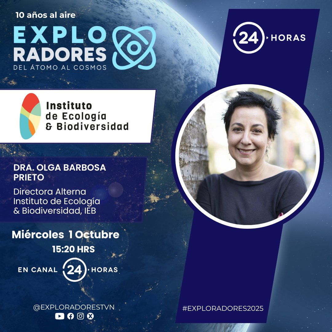 🌍 En un nuevo capítulo de #Exploradores2025 del átomo al cosmos viajamos desde el sur al norte de Chile con el Instituto de Ecología y Biodiversidad <a href="/IEBChile/">Instituto de Ecología y Biodiversidad - IEB</a>. 
Abordaremos a través de tres reportajes:
🌱 Agricultura y biodiversidad: ¿es posible conciliar producción y protección