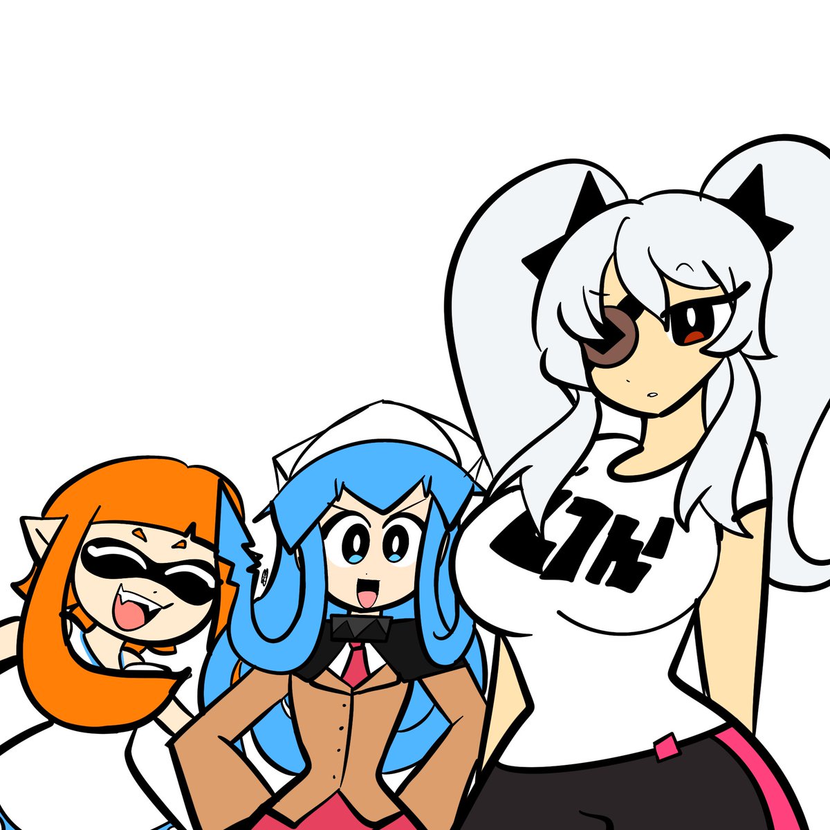 Look at all them squid buddies with swapped outfits
Ik Yagyu herself isnt part squid but she uses squids to fight so she gets to hang out with them too.
#art #digitalart #squids #splatoon #inkling #squidgirl #ikamusume #yagyu #senrankagura #fanart #ArtistOnTwitter