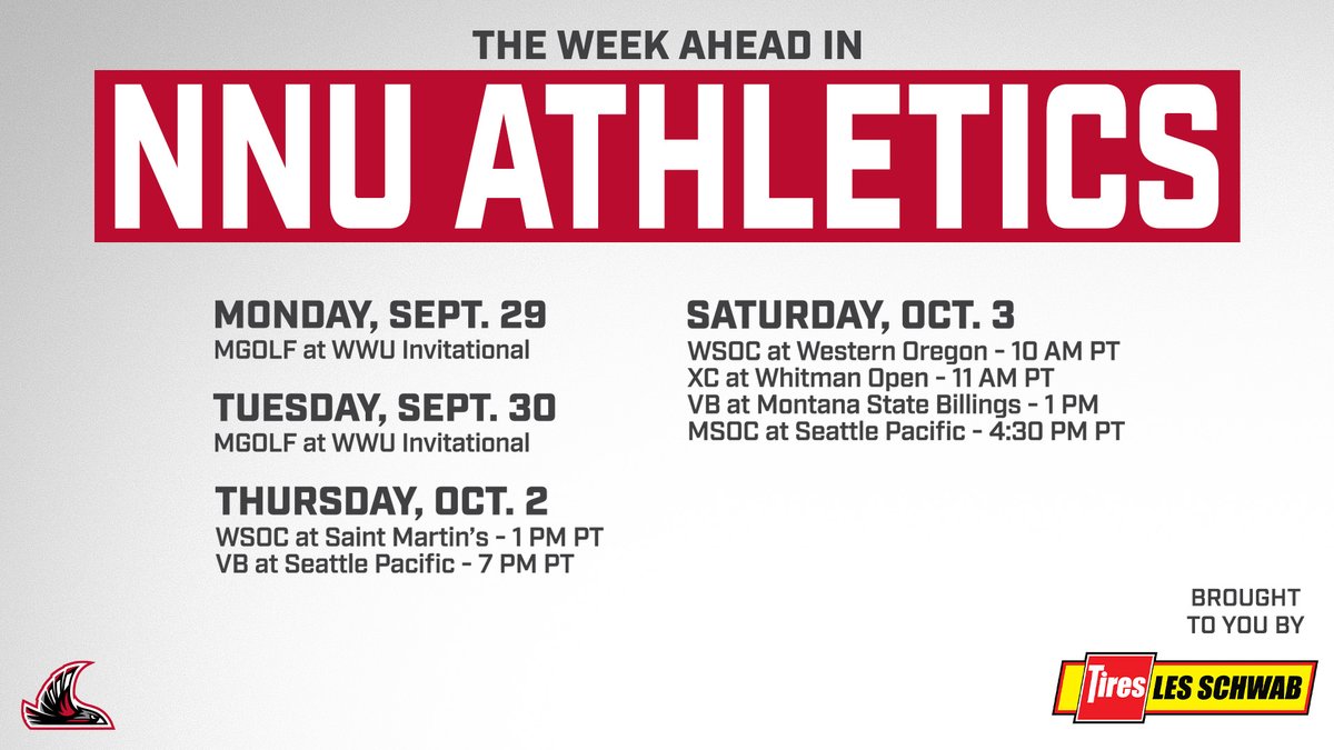 Everyone is on the road this week, but you can follow your Nighthawks via links on our website!

📅: nnusports.com/calendar