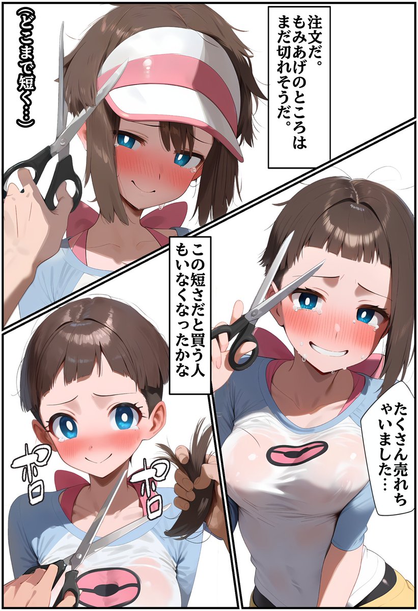 ポケモンバトルに負けたメイちゃんが髪を売らされる変なレストランで働かされる話