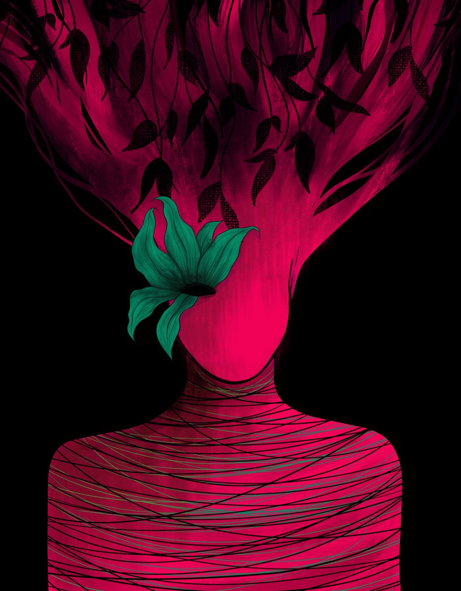 Good evening!
I'm happy I could finish my piece. 

• Bound Yet Blooming
• 12 editions at 4.5 xtz
• Digitaly painted 

Link and description ⤵️⛓️