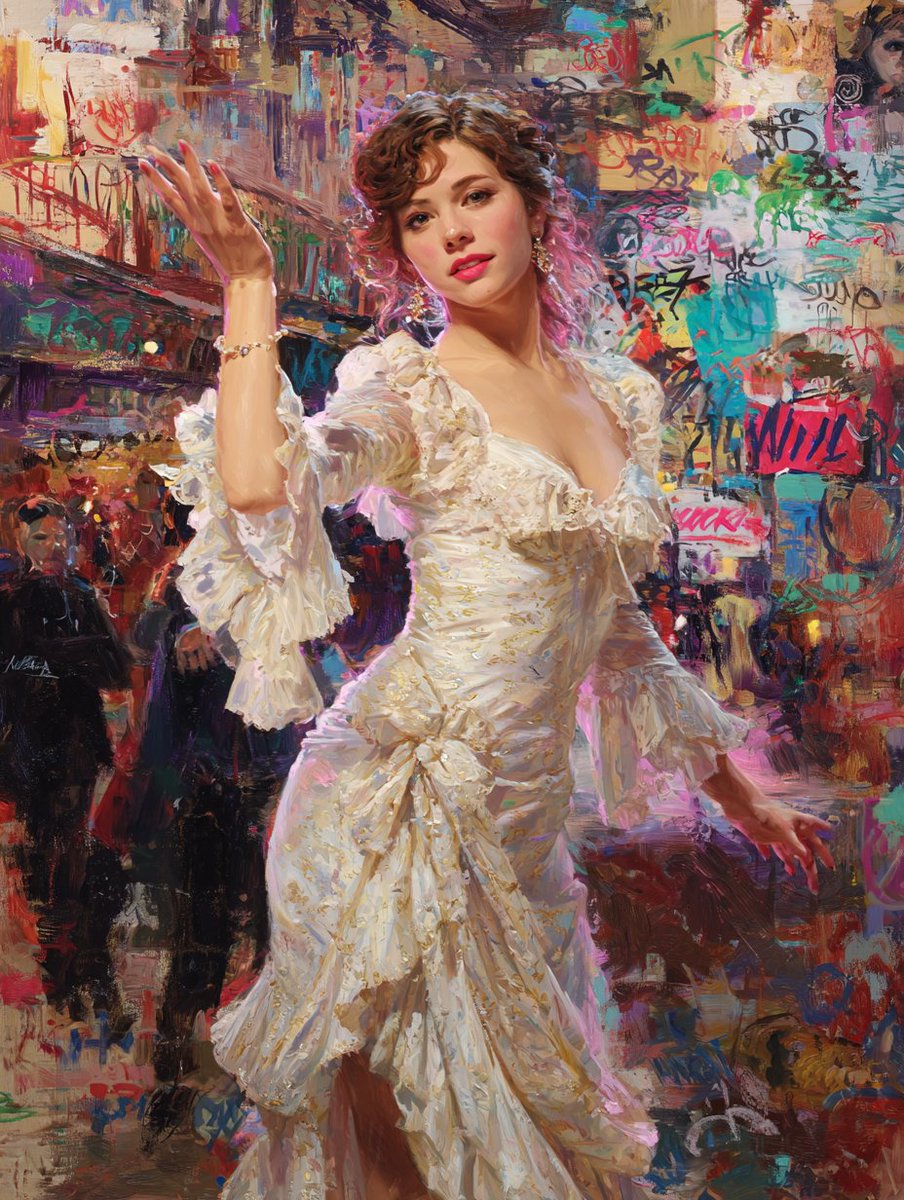 VividCanvasSt's tweet photo. Neon courtesan glows with allure! 💃 Love this elegant vibe? https://t.co/DohFU64Ckz #VividCanvasStreet #NeonGraffiti #HistoricalArt #Courtesan https://t.co/YZGbIHJjY4