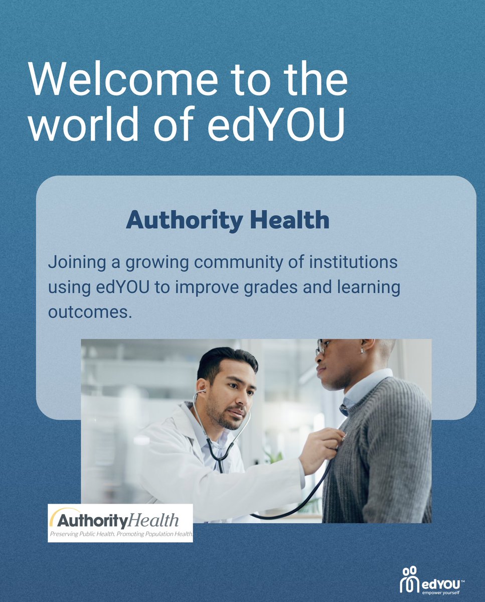 edYOU_Tech's tweet image. Welcome, Authority Health in Detroit!
 Your residency program is bringing edYou&apos;s AI Infinite Test Prep to residents in primary and behavioral health, supporting tomorrow’s doctors while shaping the future of compassionate care. We’re honored to power this mission.