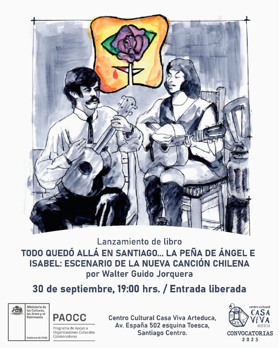 Martes 30 septiembre 2025 - 19:00 horas. Lanzamiento libro.