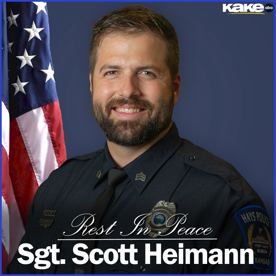 KAKEnews's tweet image. REST IN PEACE 💙 Sgt. Scott Heimann with the Hays Police Department was shot and killed while responding to a domestic violence incident over the weekend. He is the 4th Kansas police officer killed in the line of duty in the last 3 months. kake.com/home/name-of-h… #KAKEnews