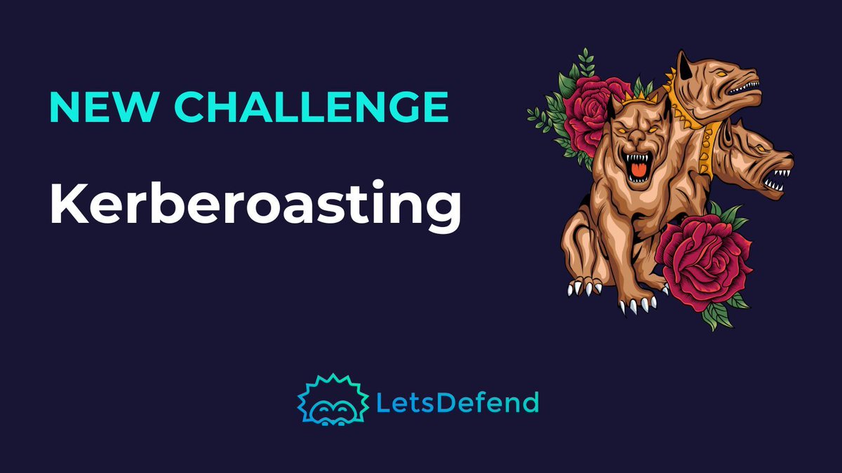 LetsDefendIO's tweet image. ⚠️ New Challenge: Kerberoasting

Kerberoasting is an attack where adversaries request Kerberos service tickets from Active Directory, extract encrypted credentials, and crack them offline to obtain service account passwords and escalate privileges.