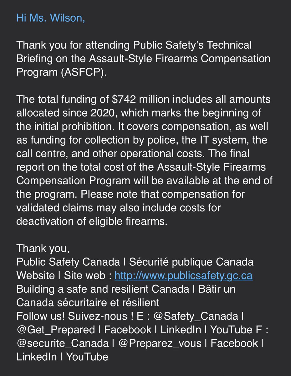 TWilsonOttawa's tweet image. The $742M Liberal, taxpayer funded money pot for the gun grab isn’t just for compensation, it’s the same pot of cash they use to bribe cops, administer the program, pay staff, and pay for deactivations. 

It’s worse than I thought. I’d estimate it’ll cover maybe 20% of the banned…