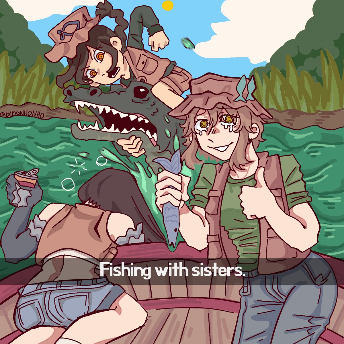 Fishing day ( Lil'D is taking the picture)
#fami #nayuta #yoru #kiga