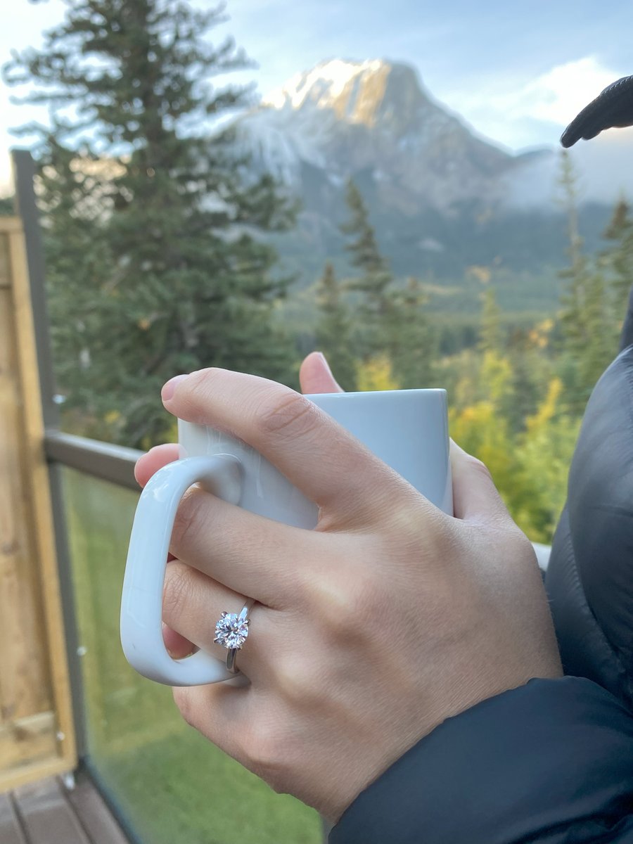 Whiteflash's tweet photo. A perfect blend of love and brilliance. 💍☕ On National Coffee Day, Kayla celebrates her forever with every sip and sparkle. ✨ #NationalCoffeeDay https://t.co/c7DVvIzp3q