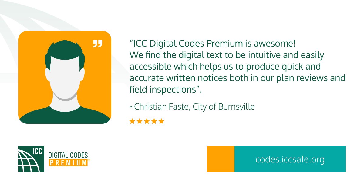 IntlCodeCouncil's tweet image. The reviews are in. Hear directly from those in the field who rely on Digital Codes Premium every day. Read the testimonials and give it a try—your first 14-day trial is on us: codes.iccsafe.org/signup/trial #CodeCouncil #SignUp