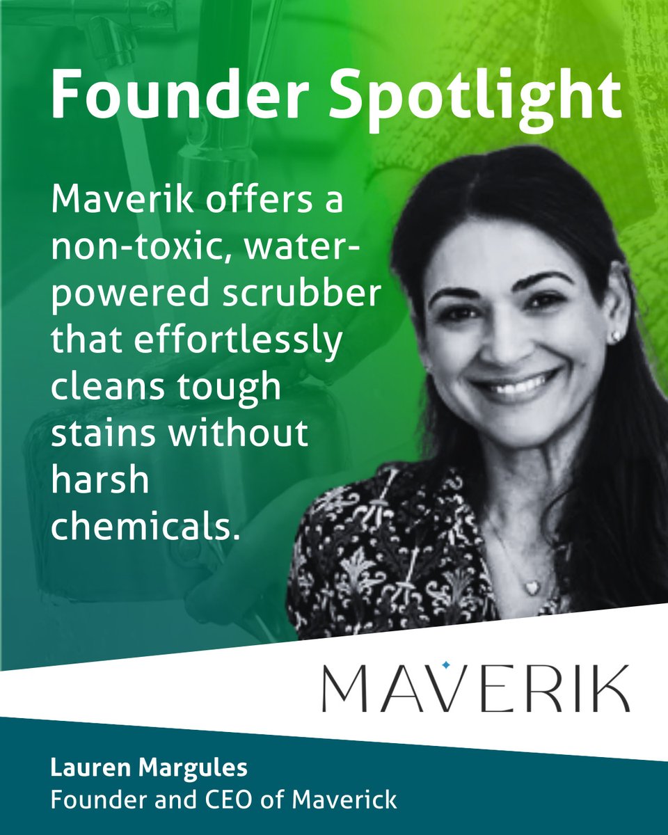 “Cleaning was broken, so I fixed it.” 🧽✨

Maverik, founded by Lauren Margules, is making cleaning safer, smarter &amp; more sustainable with a non-toxic, water-powered scrubbing pad. 🌱

We can’t wait to see Maverik change homes (and lives) everywhere. 💚

#TreefrogAccelerator