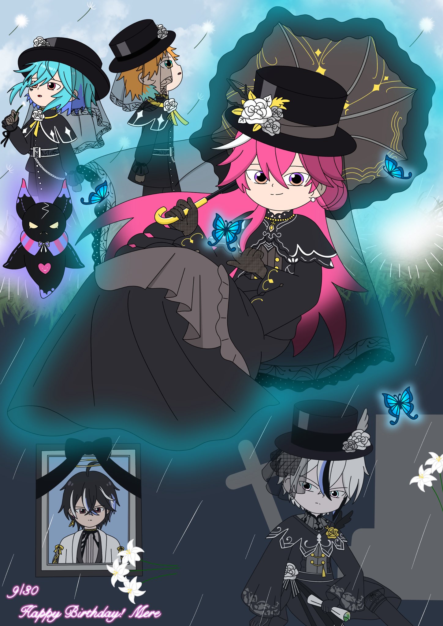 ☆彡七星ままさんファミリー☆82☆さま♥️オルゴナイト♥️おまとめ専用です 鹿と女の子 #illustration #illust #art #イラスト