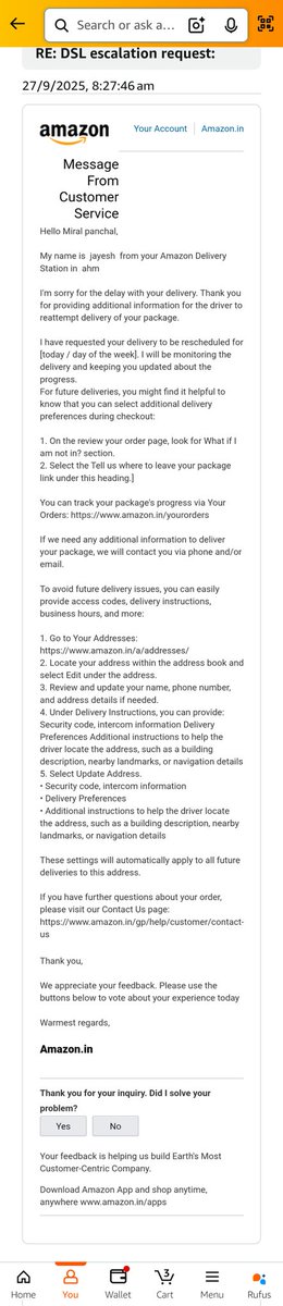 imsarang1295's tweet photo. @amazonIN @AmazonHelp Extremely disappointed!
My Prime order (ID: 408-4638728-9634740) was delayed 6 days, falsely marked “rejected,” then I had to cancel. ₹54,000 stuck for 10+ days! No proper help from support. Need explanation + compensation. #AmazonIndia #PrimeFail https://t.co/3vmQ5LCstT
