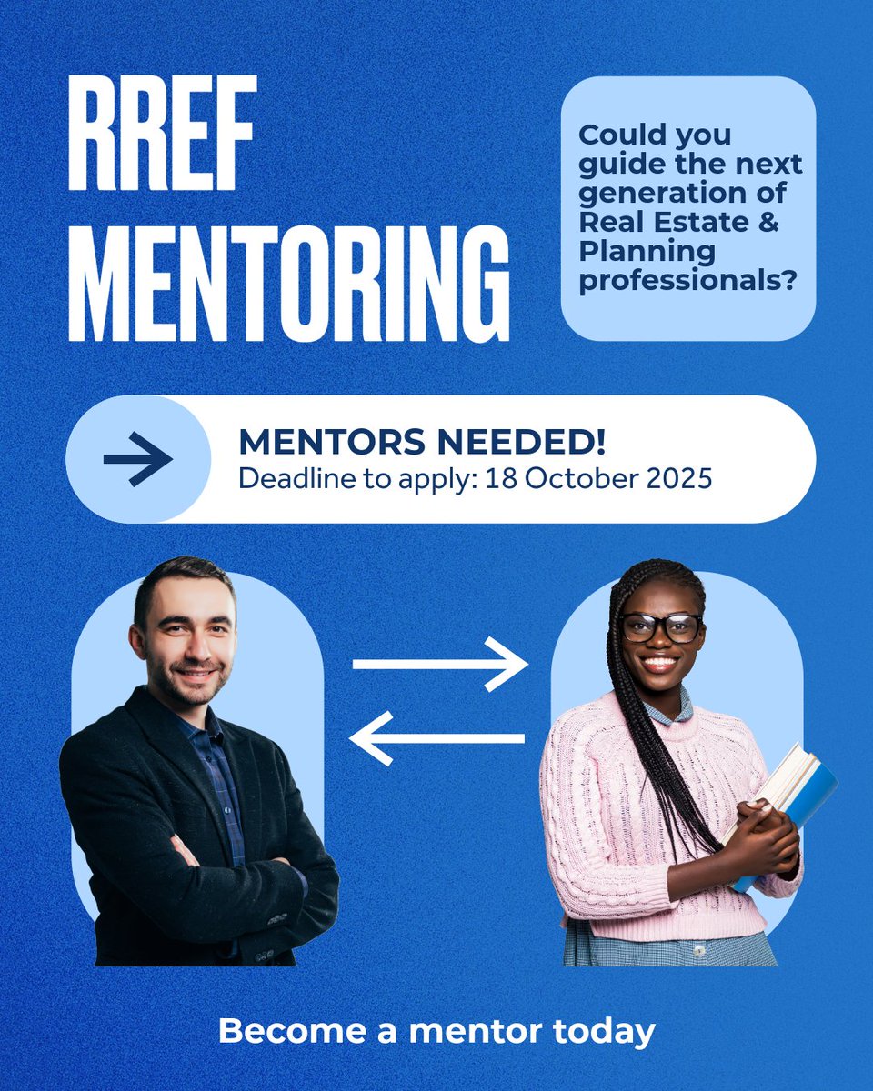 👉Do you have over 2 years of Real Estate experience? Then you could qualify to become a RREF mentor! Make a difference, apply today: bit.ly/4mBoWuT

💼Or, learn more about what being a mentor entails here: bit.ly/4npfVGu

#RREF #RREFCharity #Mentoring