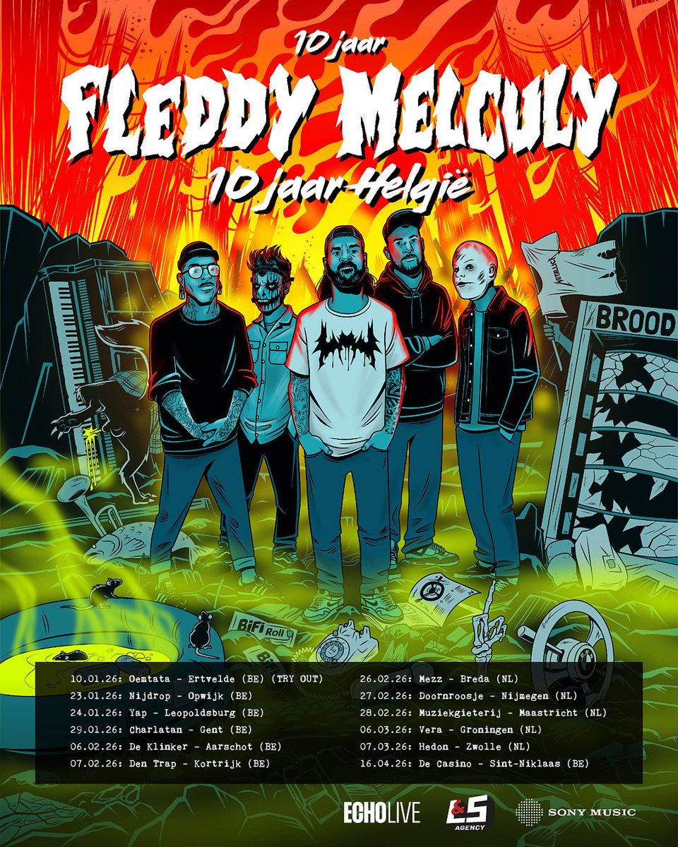 fleddymelculy's tweet photo. 10 JAAR FLEDDY MELCULY! 10 JAAR HELGIË
UPDATE:
Laatste tickets voor Ertvelde, Leopoldsburg en Kortrijk.
Tickets gaan fast @ Gent, Aarschot, Opwijk en Sint-Niklaas!
Update Nederland soon!
https://t.co/76lNMMd3jP https://t.co/BFygI8kEqK