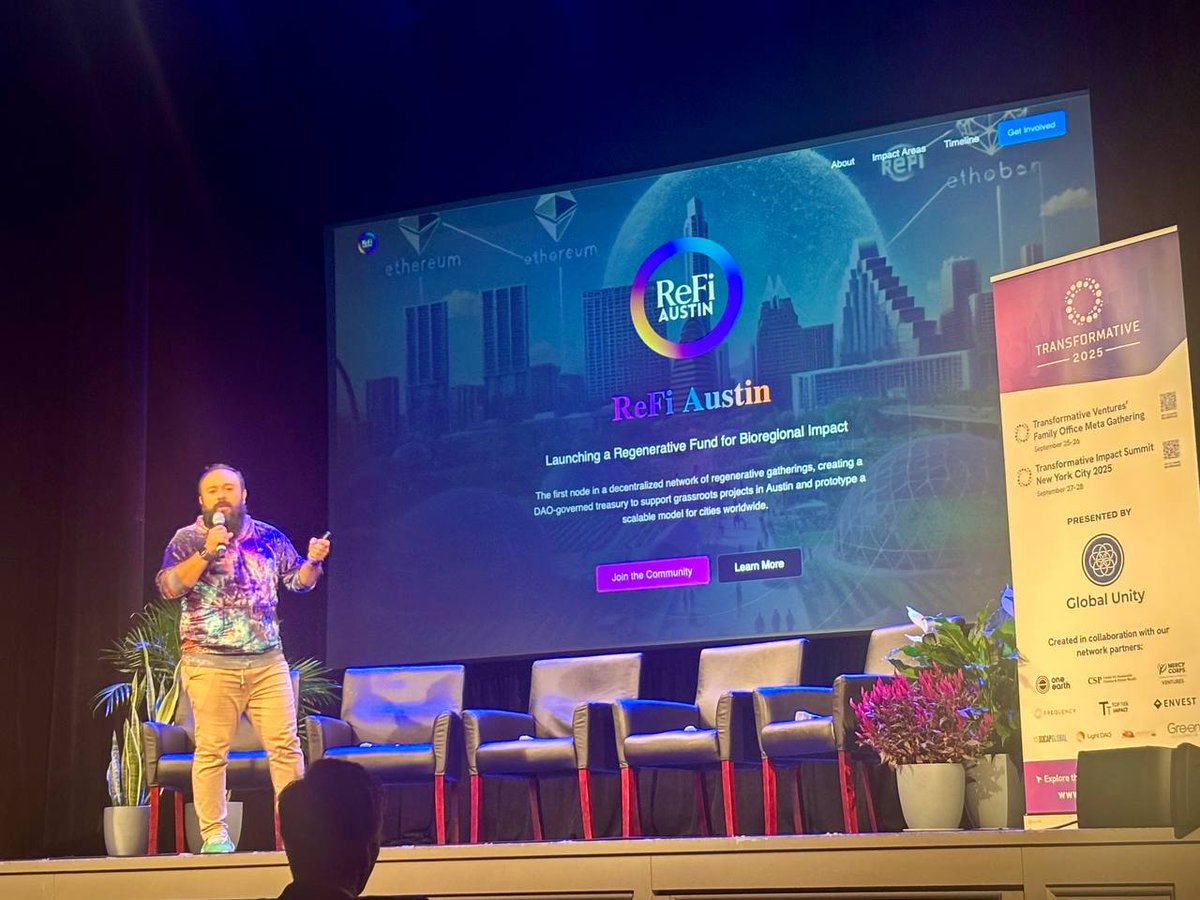 MontyMerlin's tweet image. @TechCortes introducing @ReFiAustin at the Transformative Impact Summit during New York Climate Week, lets grow! 🌱🌱🌱🌱🌱👏